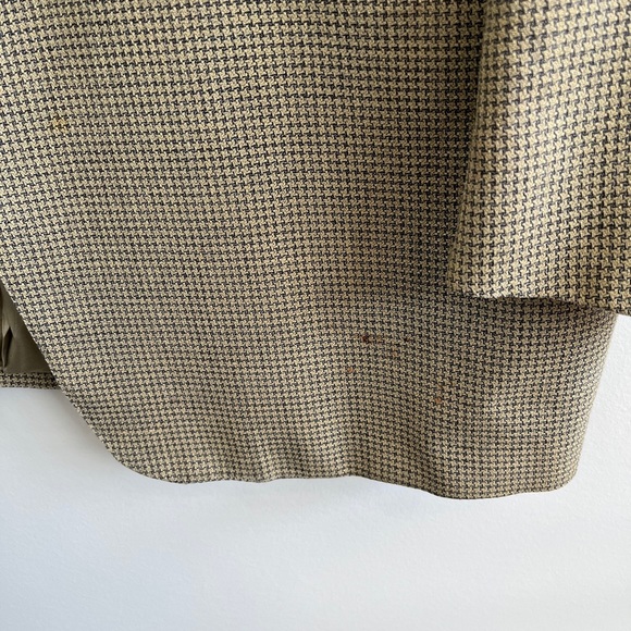 Ermenegildo Zegna Men’s Sport Coat Beige Green Check Plaid Wool Silk Blend 48 - Picture 7 of 9